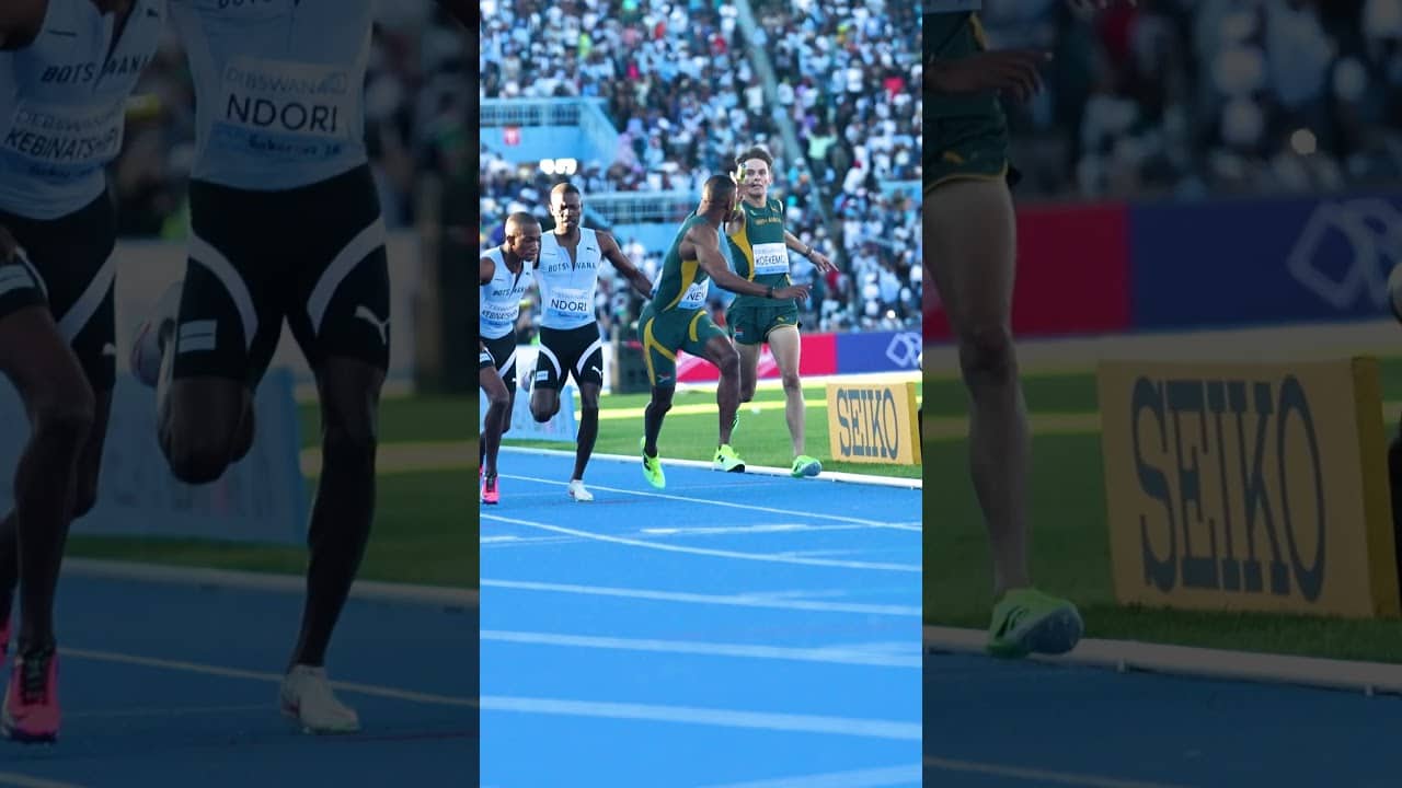 BOTSWANA ENERGY IS UNMATCHED 🤩 Their men's 4x400m relay team winn gold in 2:54.47 #worldrelays