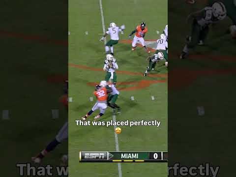 Showing off his arm 💪 #miamihurricanes #accfootball #collegefootball