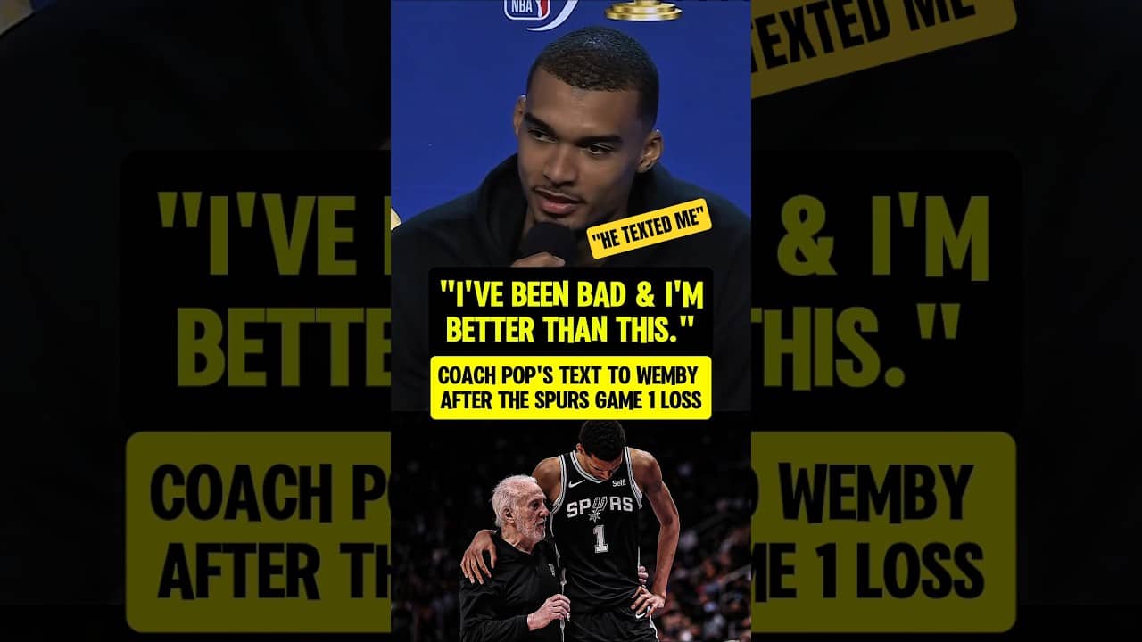 Coach Pop had a message for Wemby👀