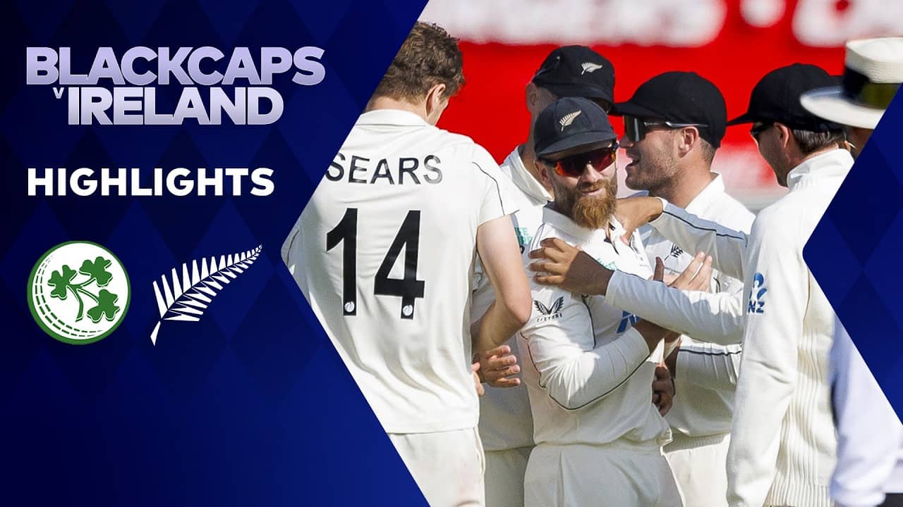 HIGHLIGHTS | BLACKCAPS vs Ireland | Only Test | Day 2 | Sky Sport NZ