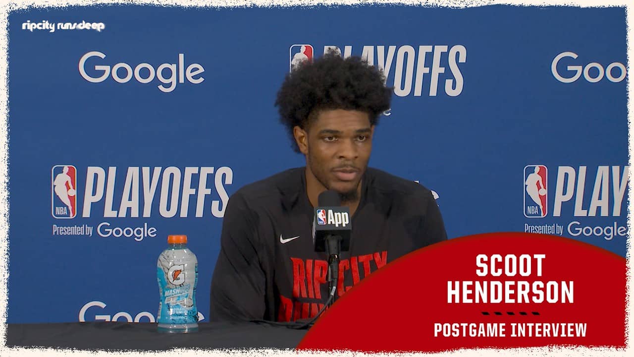 Scoot Henderson Describes Huge Game in Playoff Win vs SA | Portland Trail Blazers | April 21, 2026