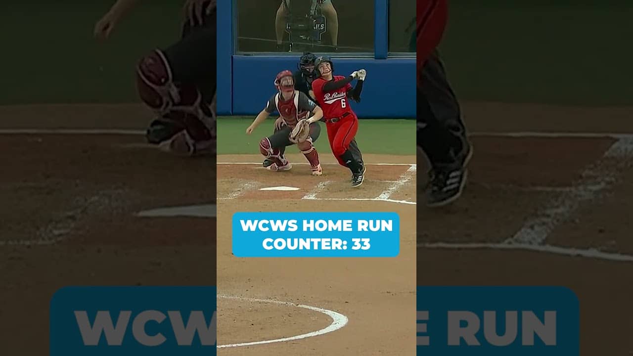 Every HR swing from the 2026 WCWS 🔊😍 #shorts
