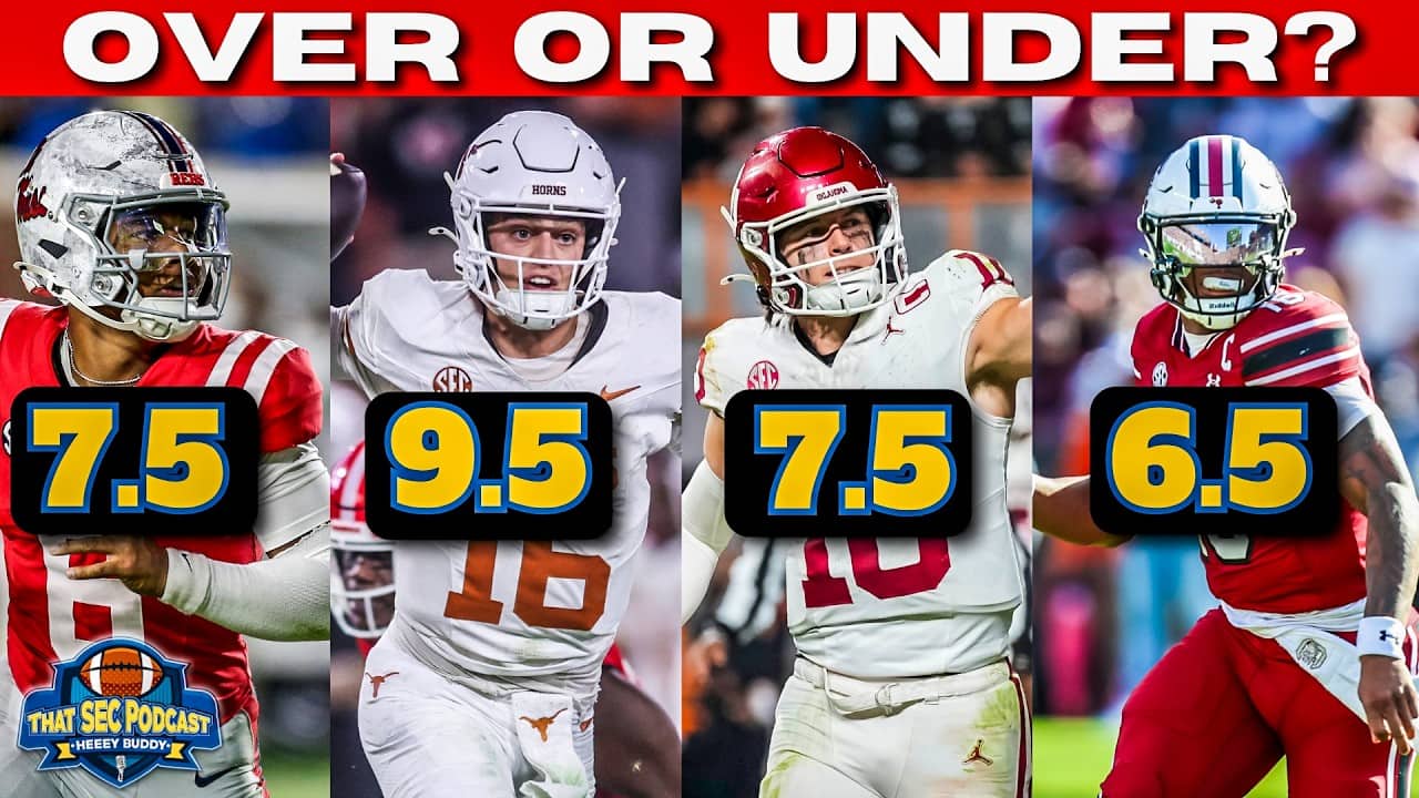 Most Confident SEC Football Over/Under Win Totals for 2026