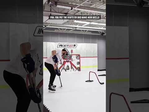 Bloopers included 🏒More drills coming soon! #hockeytraining #hockeydrills #hockey #hockeyskils