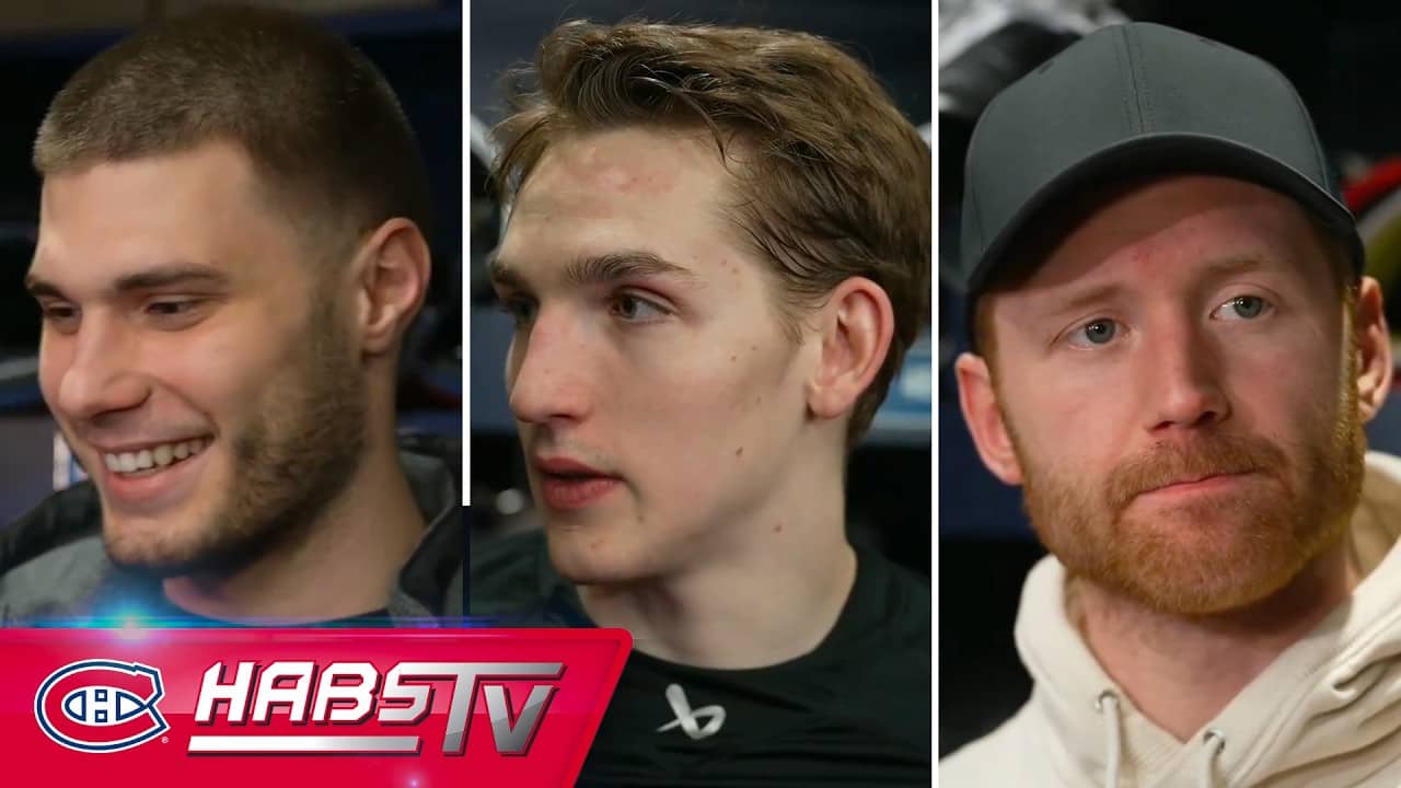 Slafkovsky, Hutson + more Habs address the media at practice | FULL PRESS CONFERENCES