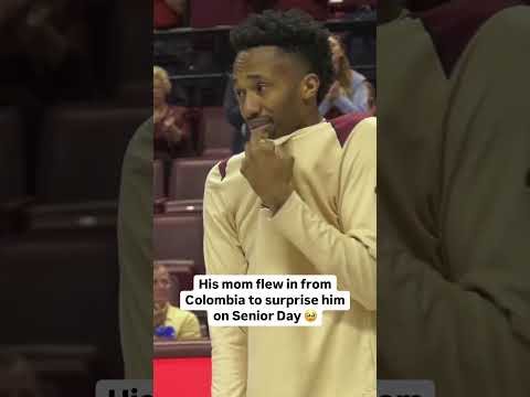 Braian Angola received the best surprise on Senior Day ❤️ #floridastate #floridastateseminoles