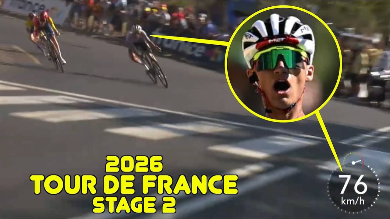 Isaac del Toro DEATH DEFYING Corner Speed | TdF Stage 2 2026
