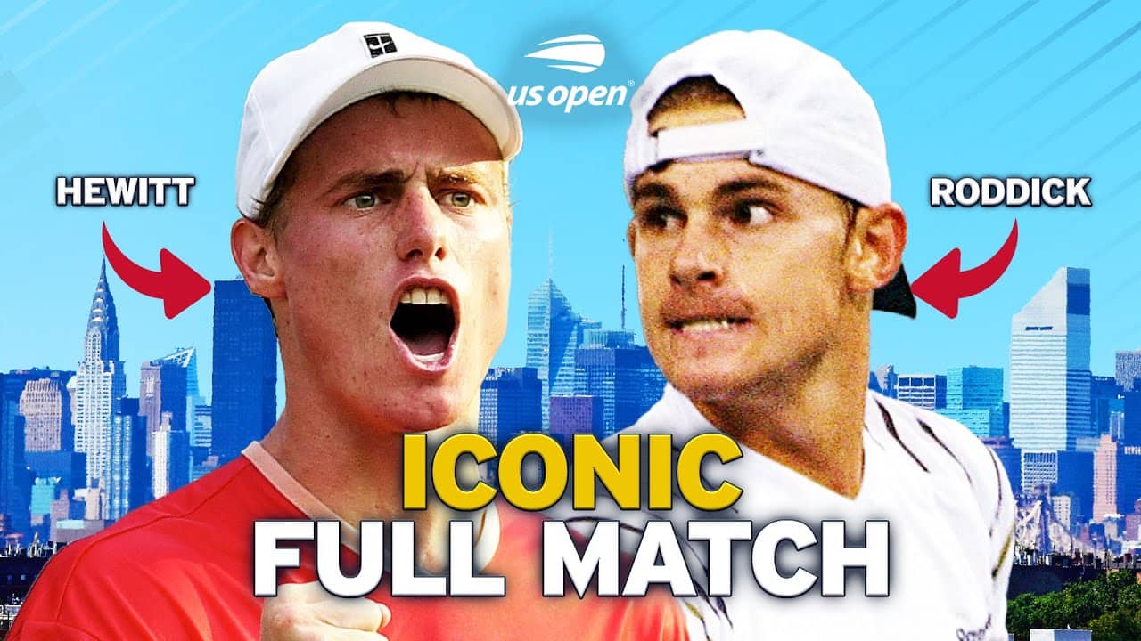 Lleyton Hewitt vs. Andy Roddick Iconic Full Match | 2001 US Open Quarterfinal