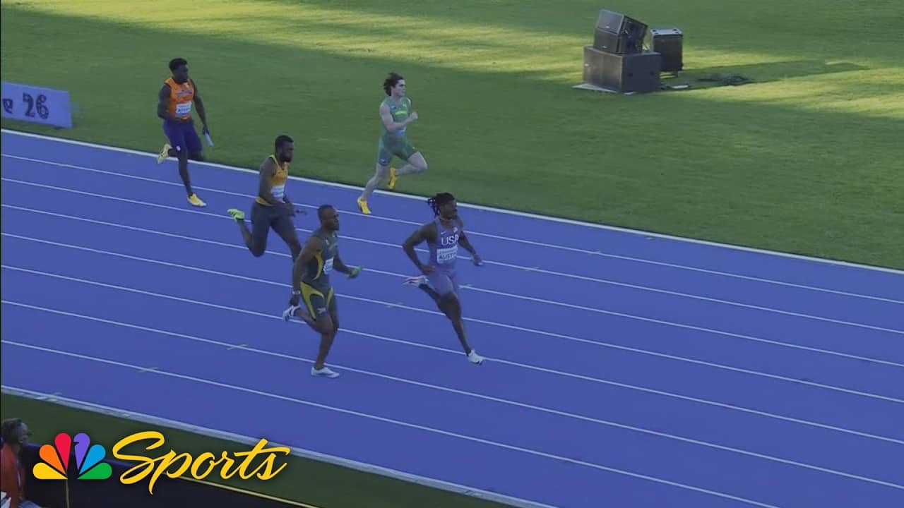 Team USA battles for men's 4x100 relay victory at World Athletics Relays | NBC Sports