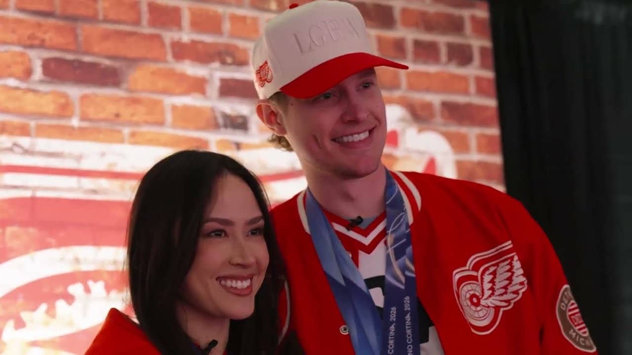 Madison Chock & Evan Bates - Mic'd Up at Red Wings Game