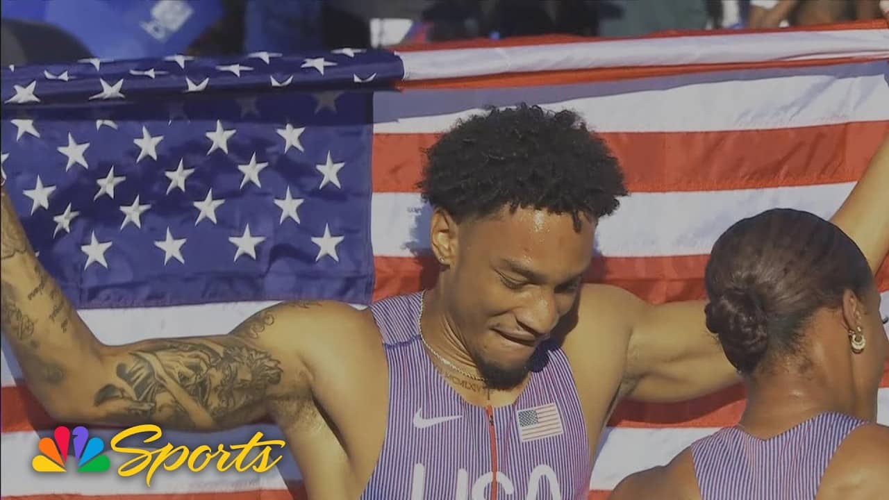 Team USA BREAKS FREE for mixed 4x400 relay victory at World Athletics Relays | NBC Sports