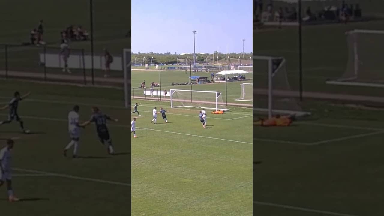 🤯 Sounders U16's score 30-yard free kick in GA Cup! #football #soccer #highlights #wow #goals #MLS