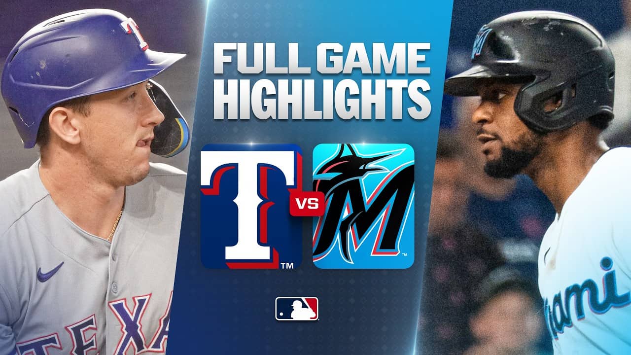 RANGERS vs. MARLINS Full Game Highlights (6/24/26) | MLB Highlights