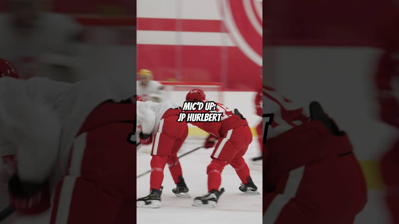 MIC’D UP: First round pick JP Hurlbert on the mic at Red Wings Development Camp