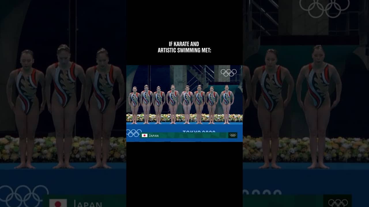 Team Japan 🇯🇵 at #Tokyo2020 showcasing what happens when martial arts meets the pool. 🥋🏊 #Olympics