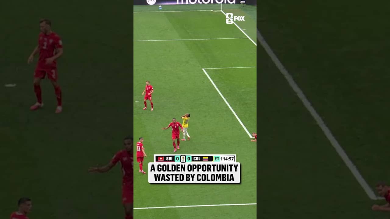 Jaminton Campaz misses it! A huge opportunity for Colombia late in extra time 😱