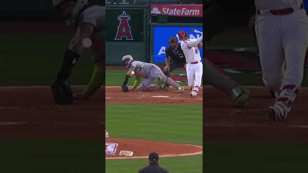 Christian Scott strikes out Mike Trout 🔥 #baseball #highlights #sports #mvp