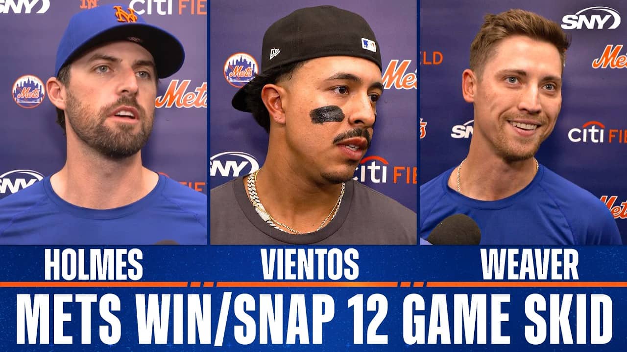 Clay Holmes, Mark Vientos and Luke Weaver on Mets getting first win since April 7