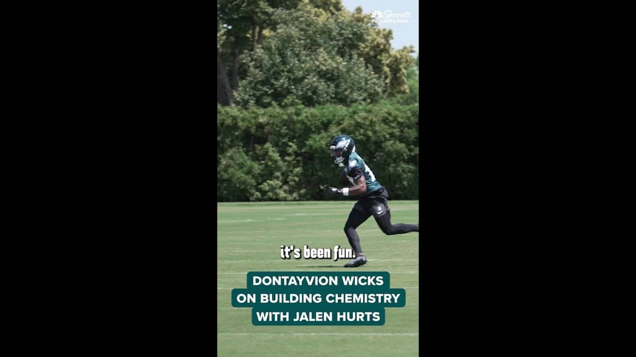 Dontayvion Wicks says he's building chemistry with Jalen Hurts on and off the field