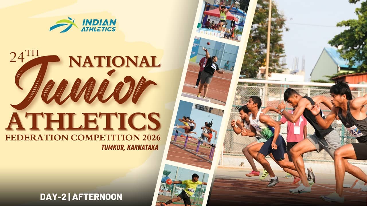 DAY-2 AFTERNOON | 24TH NATIONAL JUNIOR ATHLETICS FEDERATION COMPETITION 2026 | Tumkur, Karnataka