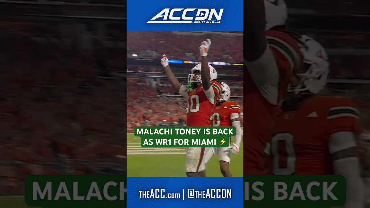 One of college football's most electric playmakers is back in Malachi Toney ⚡#miamihurricanes #cfb
