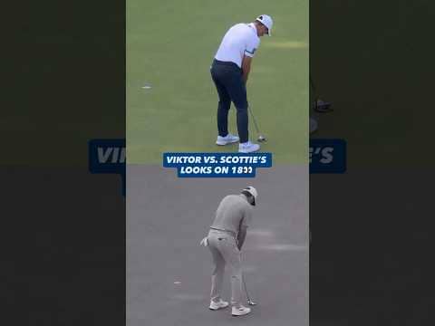 The similarities between Viktor and Scottie’s final putts 👀