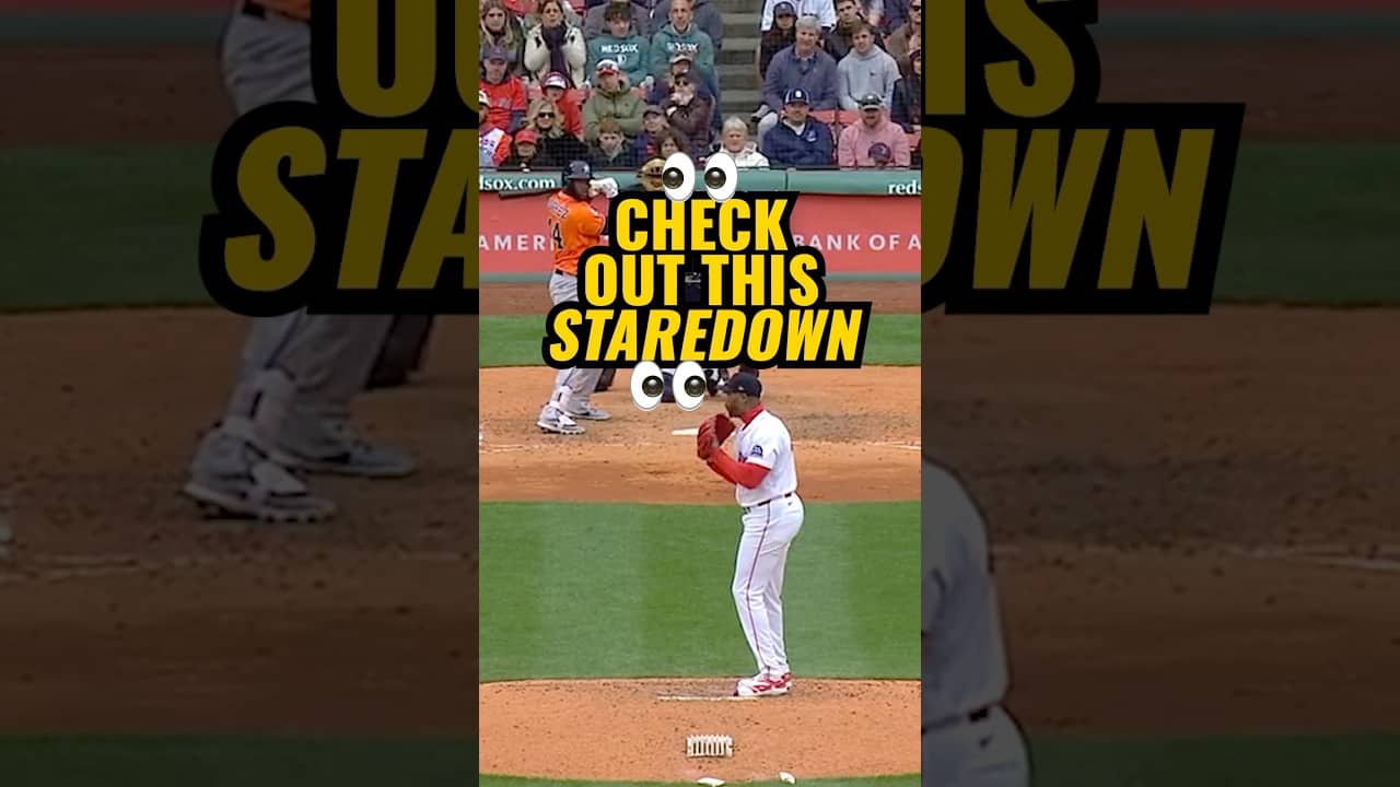 Aroldis Chapman ⛽⛽ and Yordan Alvarez stare-down.