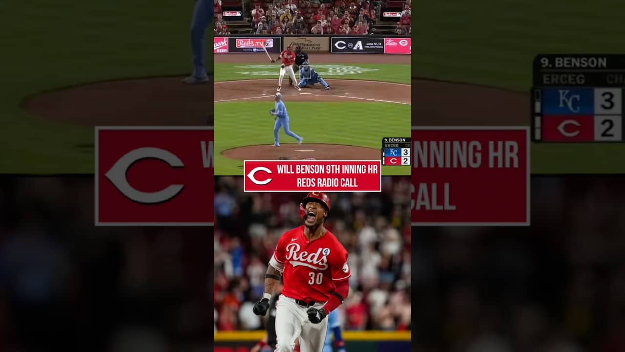 Reds Radio Call of Will Benson Pinch Hit 9th Inning Game Tying Home Run