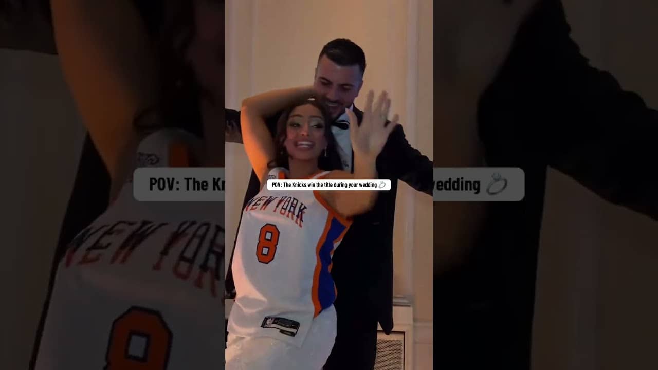 Wedding became a Knicks watch party 🙌🏀 (via @unveiledmemories/TT)
