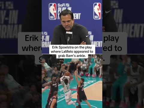 Coach Spo addressed LaMelo appearing to grab Bam Adebayo's ankle