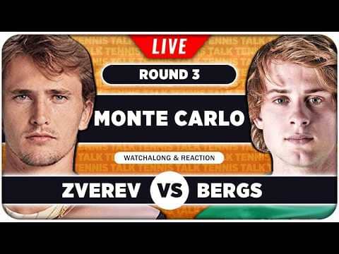 ZVEREV vs BERGS • ATP Monte Carlo 2026 • LIVE Tennis Watchalong