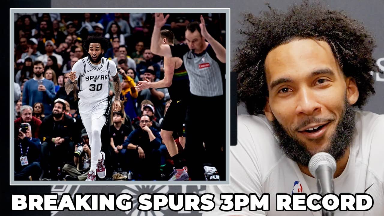 Julian Champagnie on Breaking the Spurs Single-Season Franchise Record for Most Three-Pointers Made