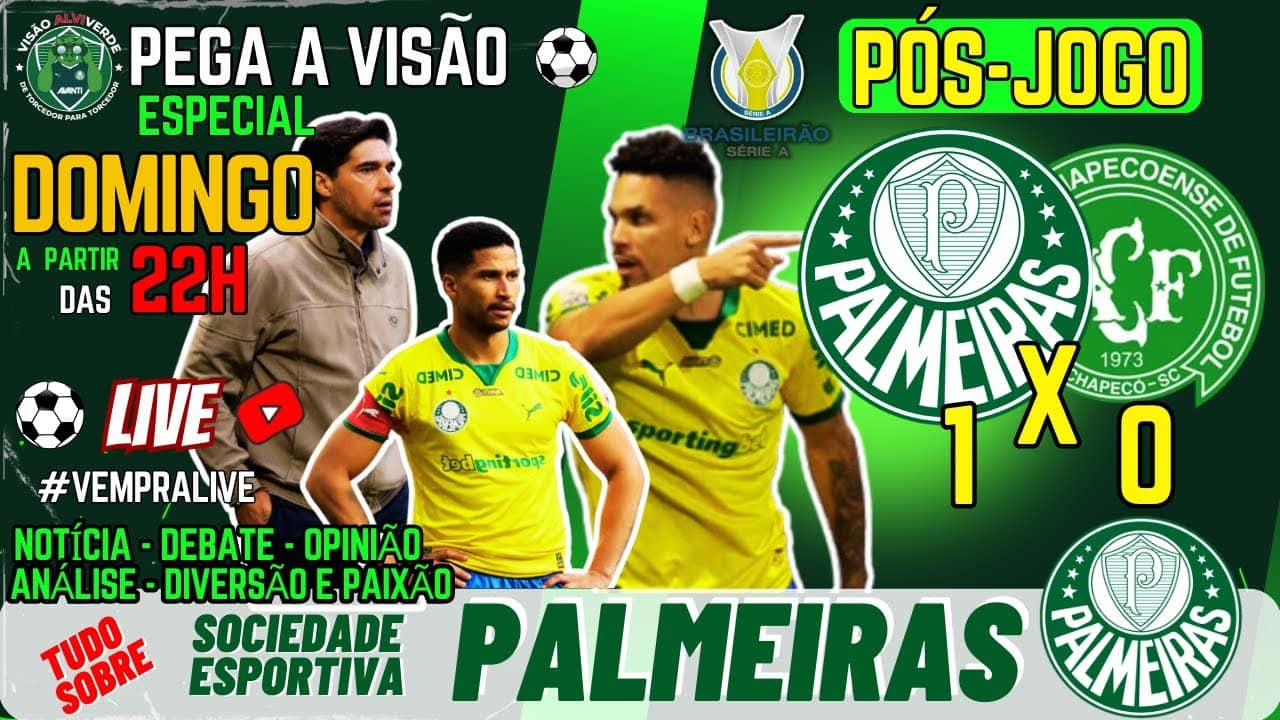 🚨#AOVIVO - LIVE ESPECIAL DE DOMINGO: PÓS-JOGO PALMEIRAS X CHAPECOENSE | COPA DOMUNDO| E+ DO VERDÃO