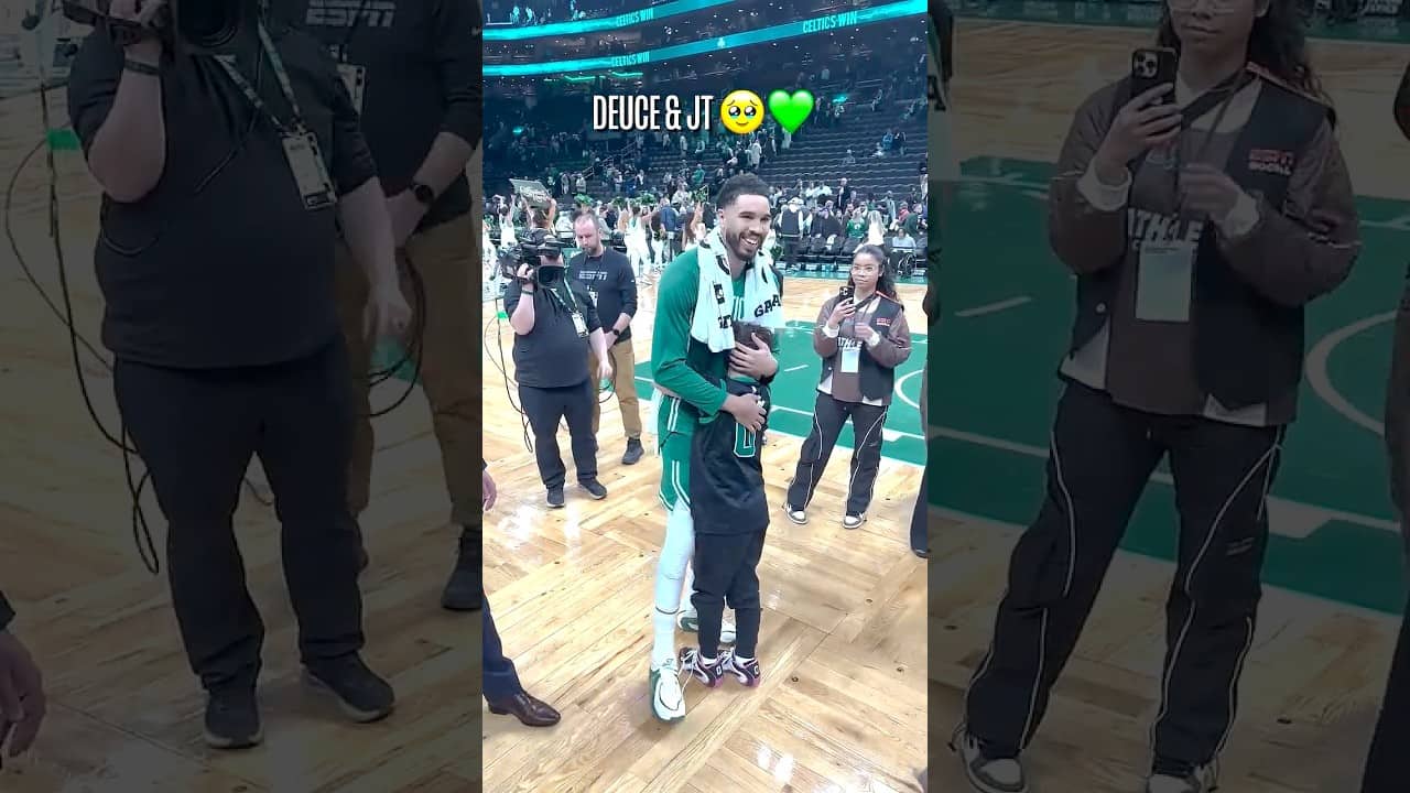 Watching JT & Deuce grow up together 🥹 #celtics #nba #shorts #fathersday