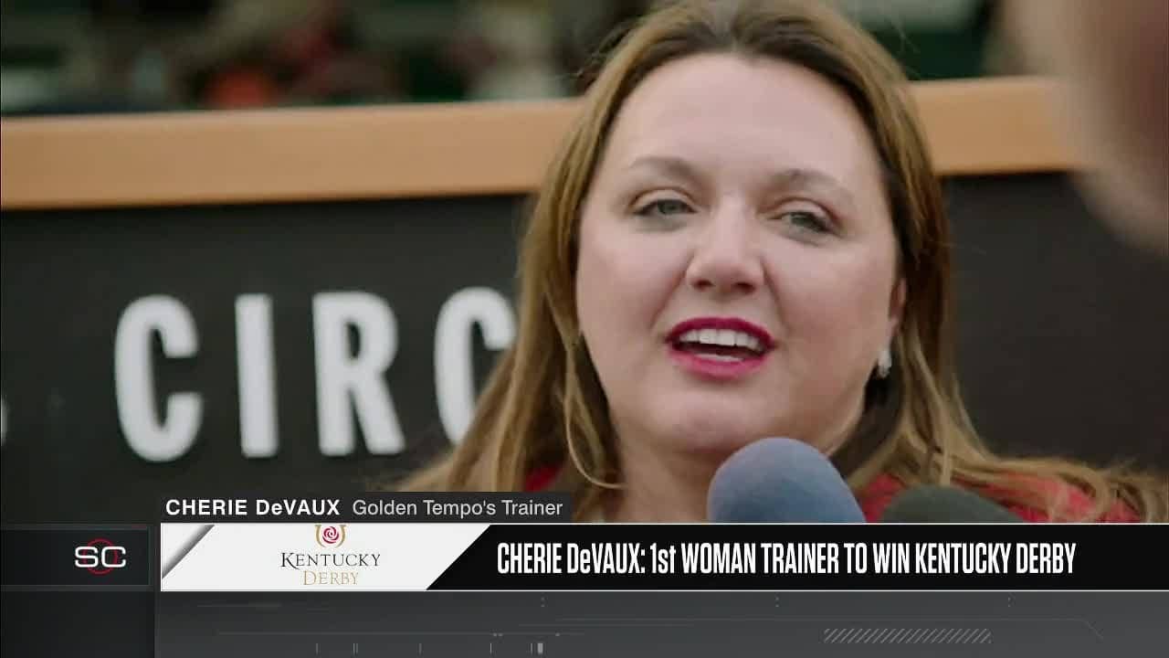 Cherie DeVaux reacts to becoming 1st woman trainer to win Kentucky Derby 🐎 | SportsCenter