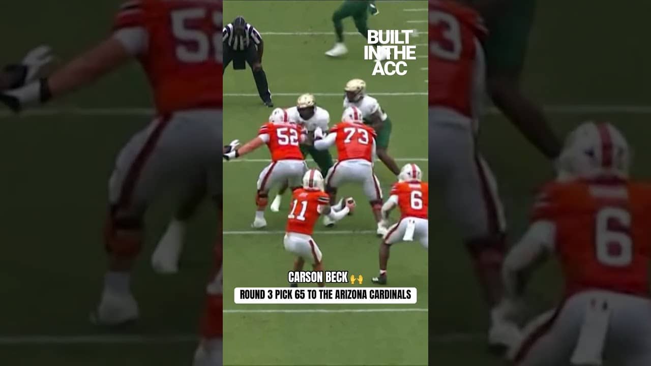 With the 65th pick of the NFL Draft the Cardinals select Carson Beck 🙌 #BuiltInTheACC #NFLDraft