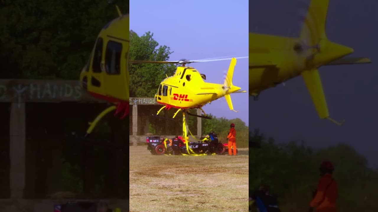 Hanging around till May 🚁 #F1 #RedBullRacing