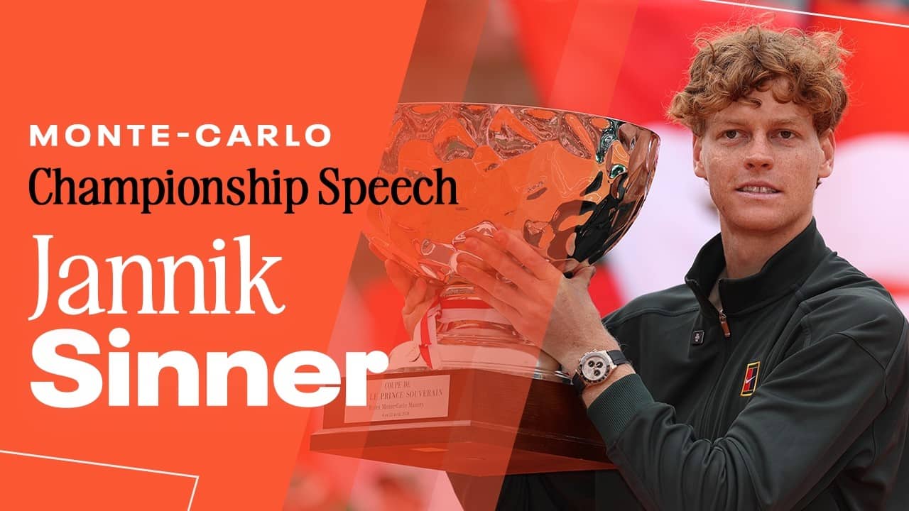 Jannik Sinner Championship Speech | Monte Carlo 2026