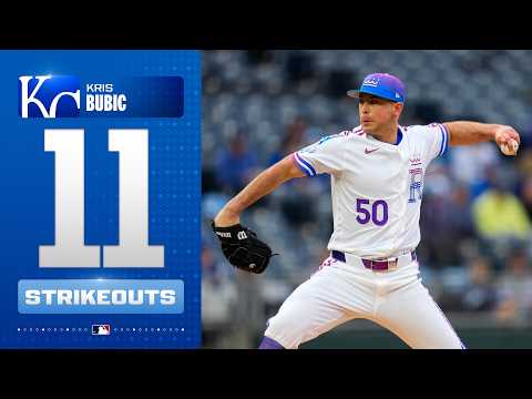 Kris Bubic sets a new CAREER-HIGH with 11 strikeouts in a dominant performance for the Royals! 👑