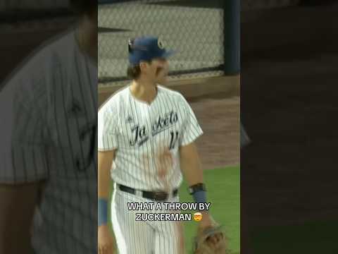 Zuck laid it out! 🕸️💎 #georgiatech #georgiatechyellowjackets #baseball #collegebaseball #webgem