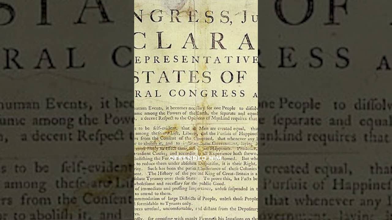 There was a cut part from the Declaration of Independence!
