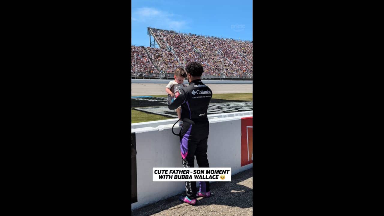 Cute Father-Son Moment With Bubba Wallace ❤️