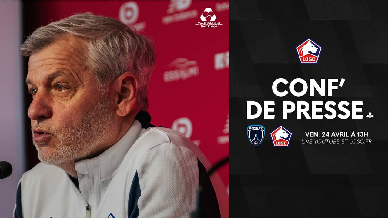Suivez la conférence de presse avant PFC-LOSC avec le Crédit Mutuel Nord Europe 🎙️