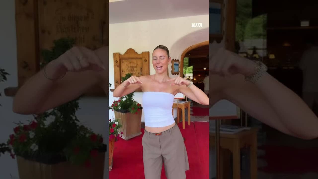 Belinda’s Cheerleader! 📣 A special message from Emilia as Belinda Bencic takes Court 18 today! #WTA