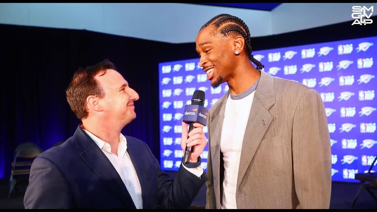 SGA joins Nick Gallo after being named 2025-26 Kia NBA MVP | OKC Thunder