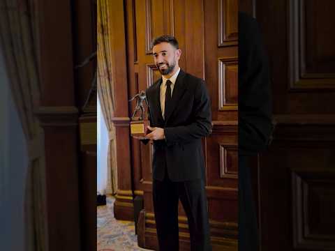 Bruno Collects His FWA Footballer Of The Year Award 🥹❤️