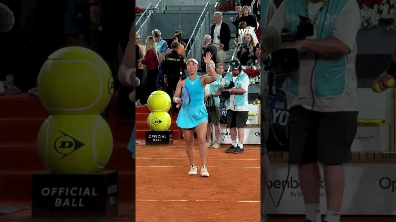 Jessica Pegula’s winning run on the clay continues here in Madrid, she’s 6-0 this year 🧱 #wta