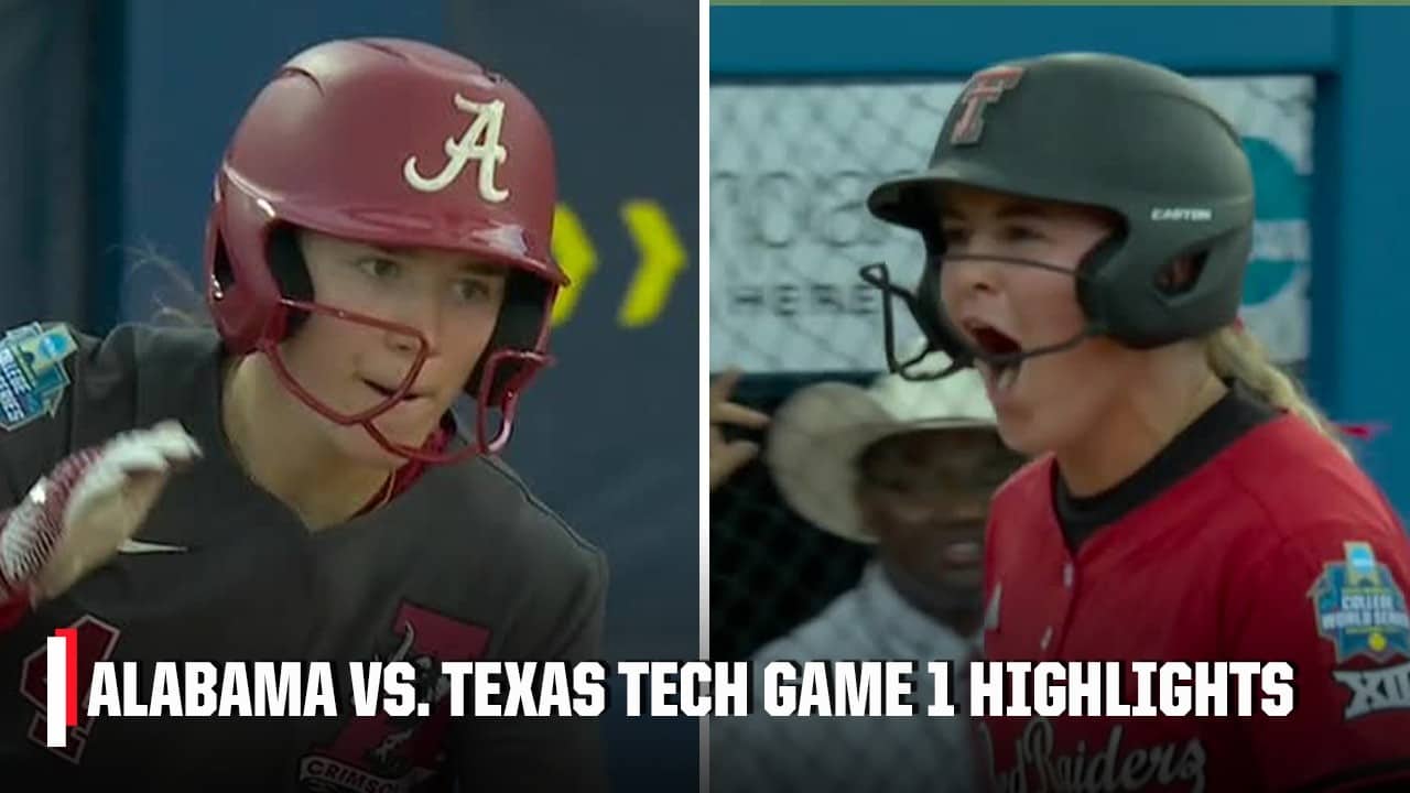 SEMIFINALS GAME 1 🥎 Alabama vs. Texas Tech | Full Game Highlights | Women’s College World Series