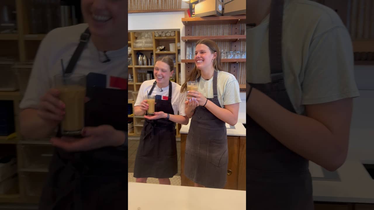 Olympians become baristas for the day ☕️
