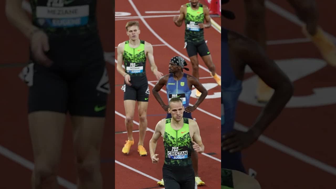 Brandon Miller has something 👏 to 👏 say 👏 He win the Prefontaine 800m in 1:43.68 🏆 #track #usatf